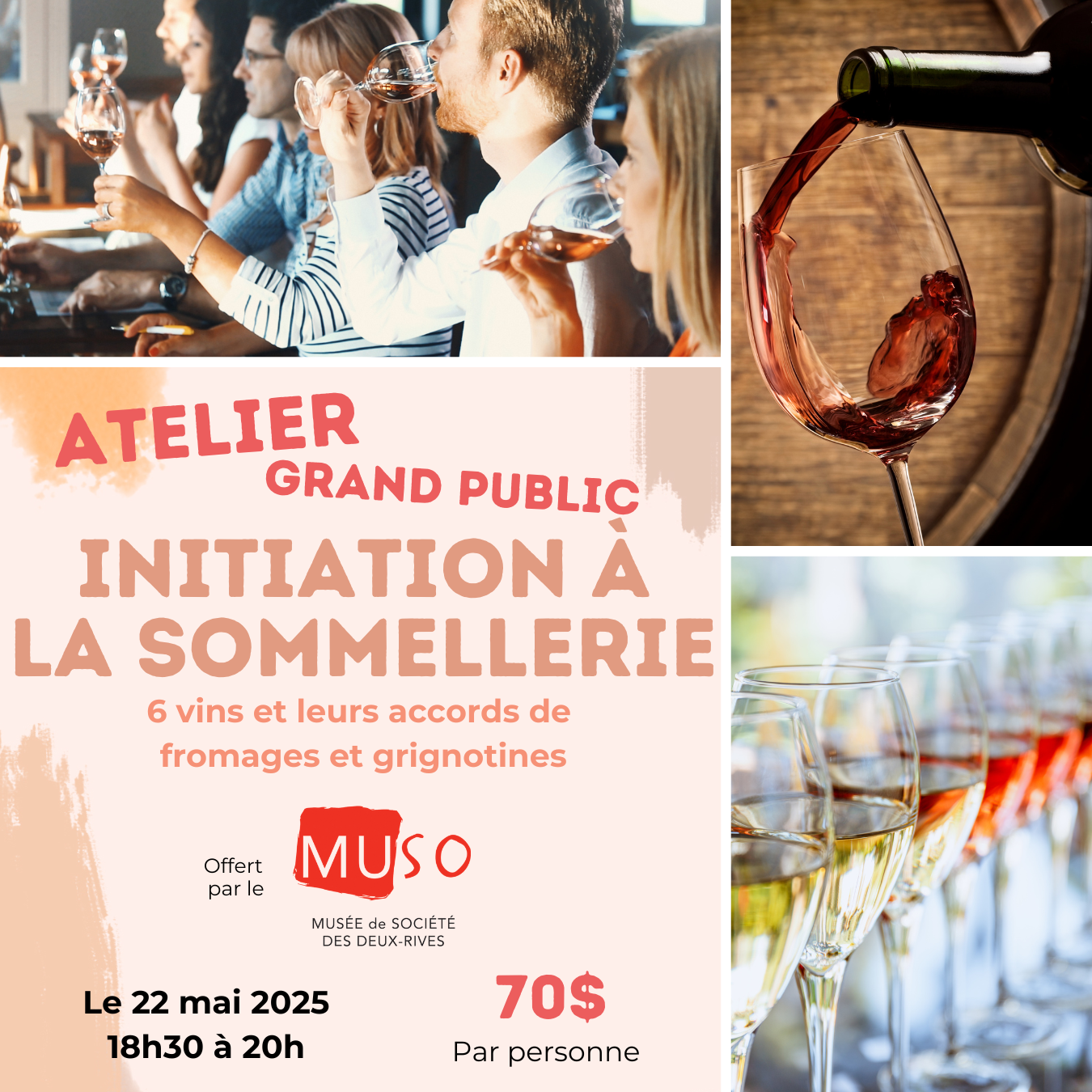 Atelier Grand Public "Initiation à la sommellerie" - 22 mai 2025