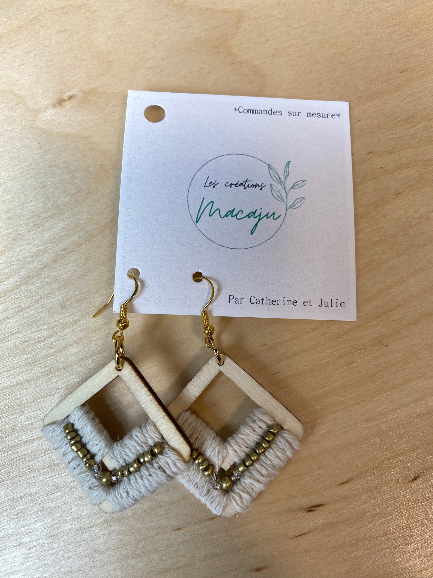 LCM Boucles d'Oreilles Tissage