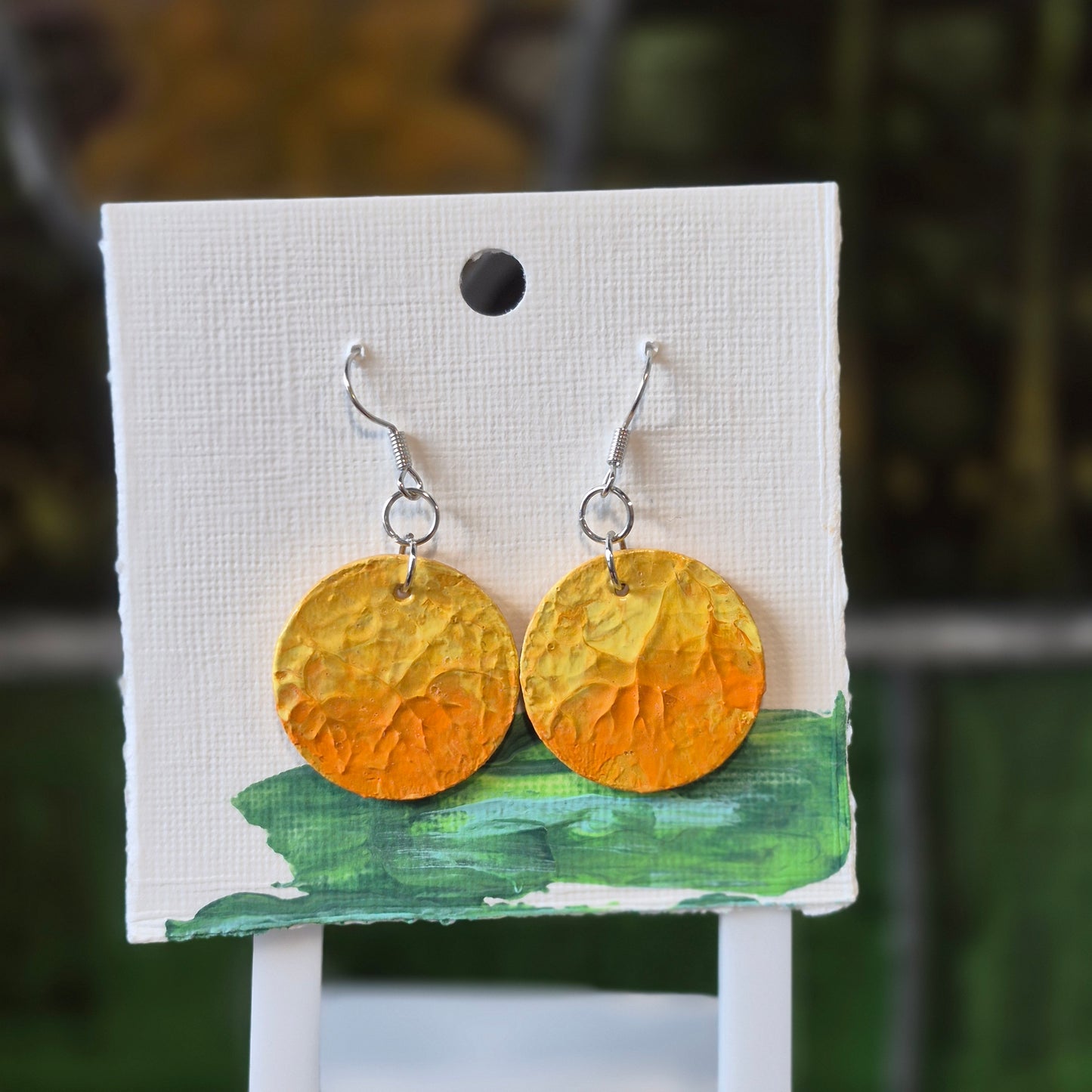 Boucles d'Oreilles Peintes en Bois