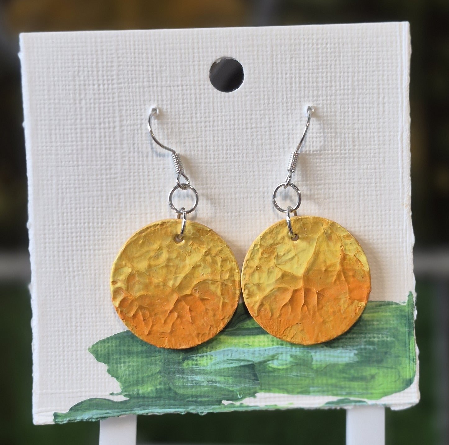 Boucles d'Oreilles Peintes en Bois