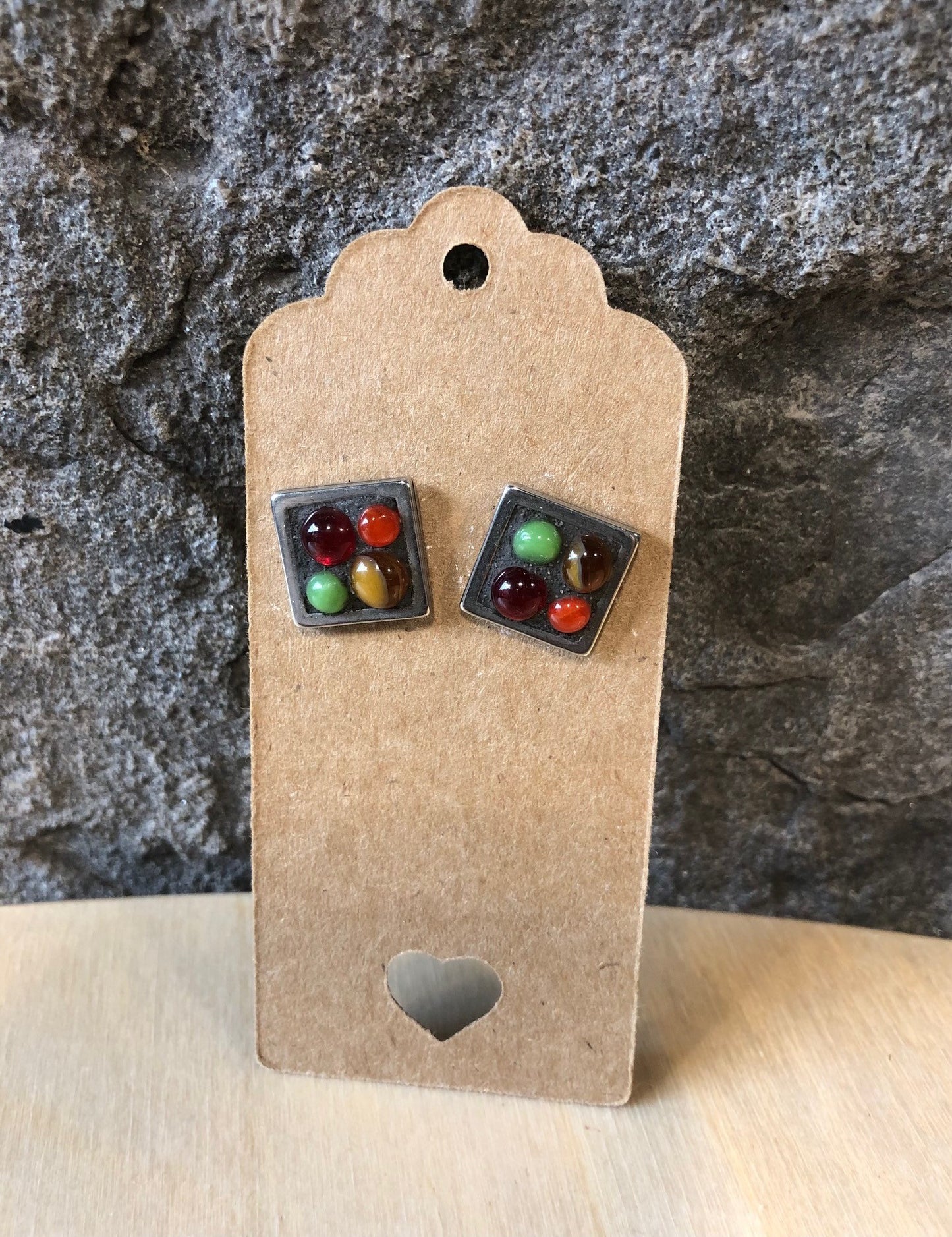 CB Boucles d'Oreilles Mosaïque