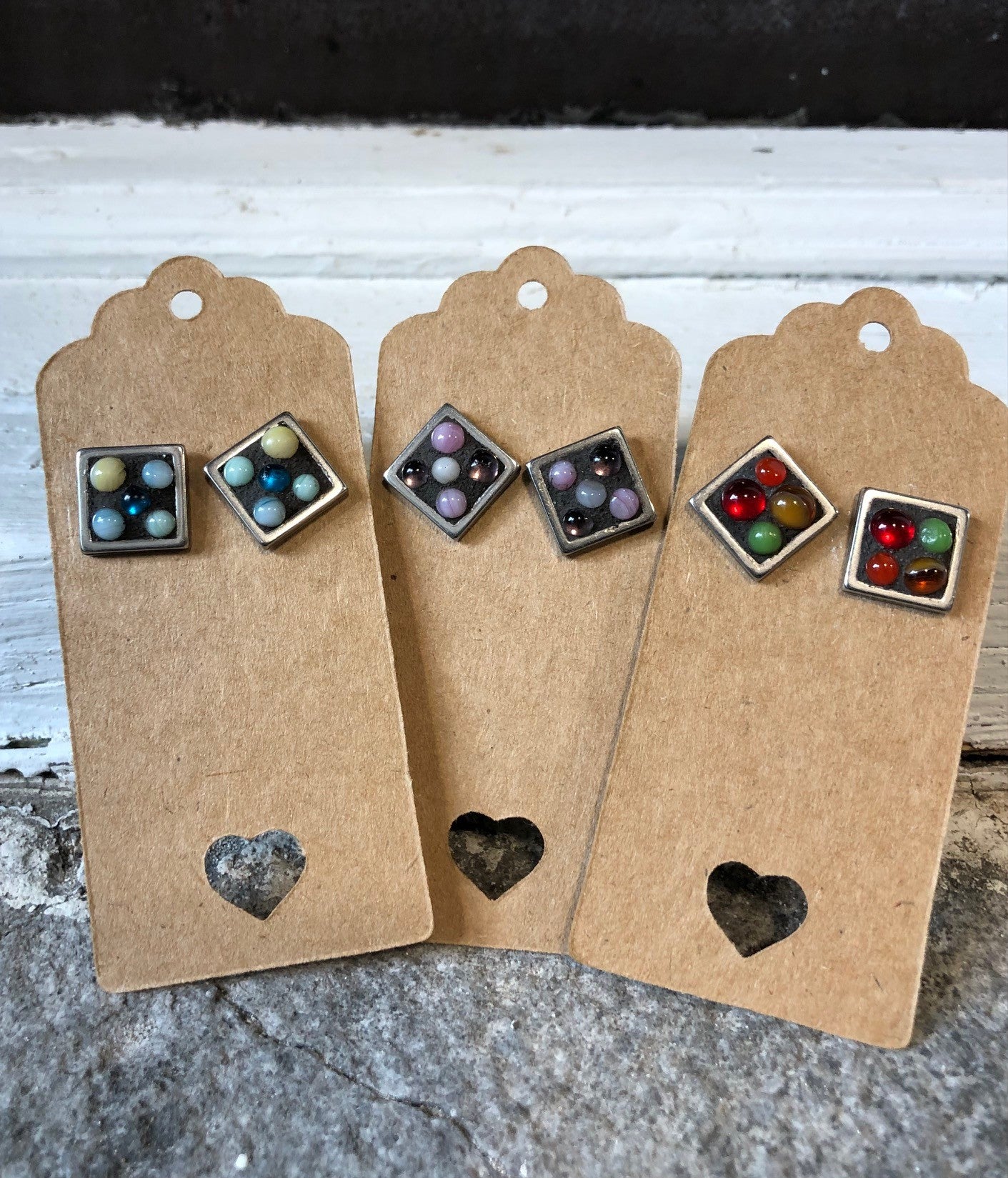 CB Boucles d'Oreilles Mosaïque