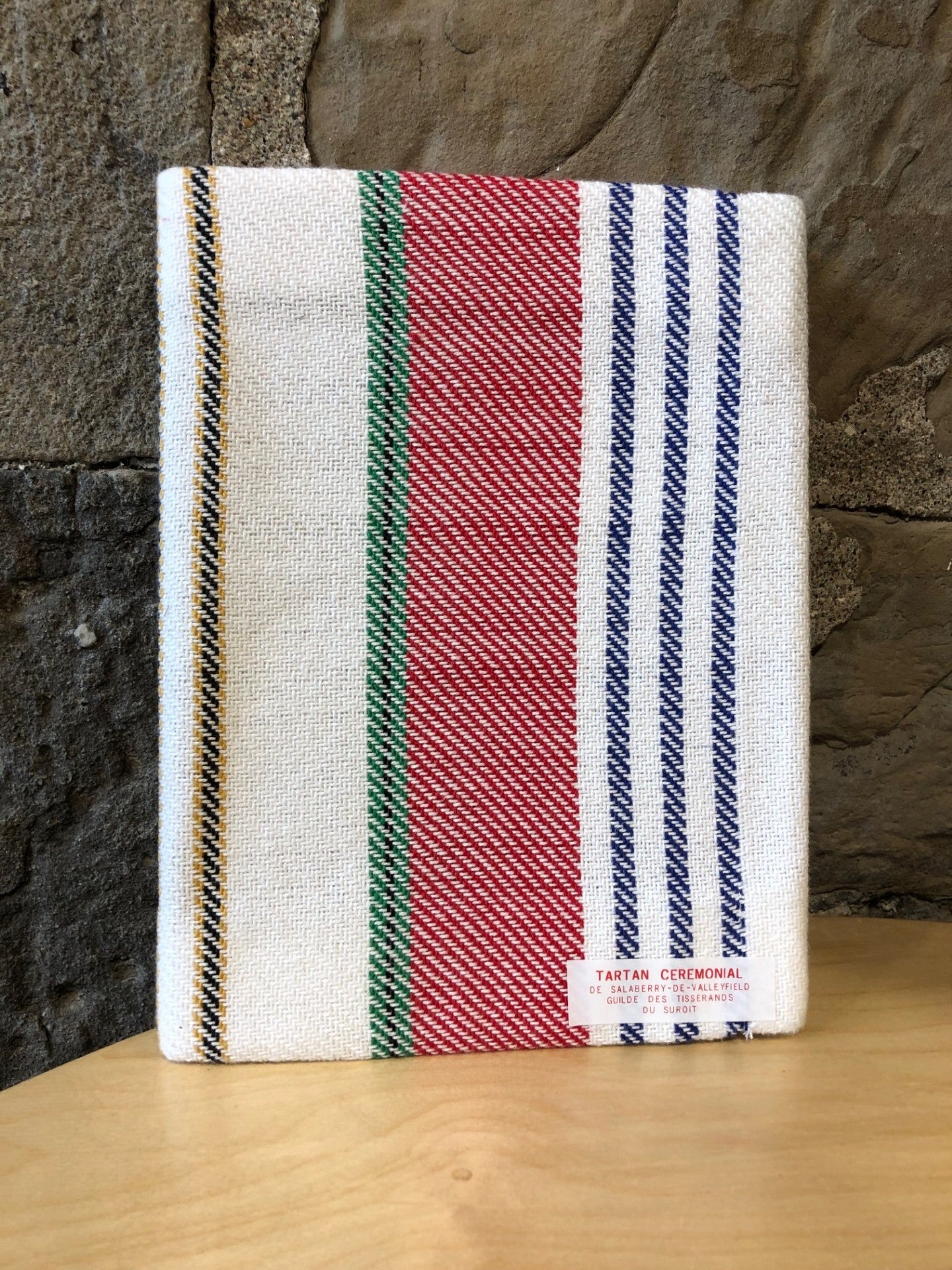 Cahier à Couverture Tissée - Tartan Blanc #30
