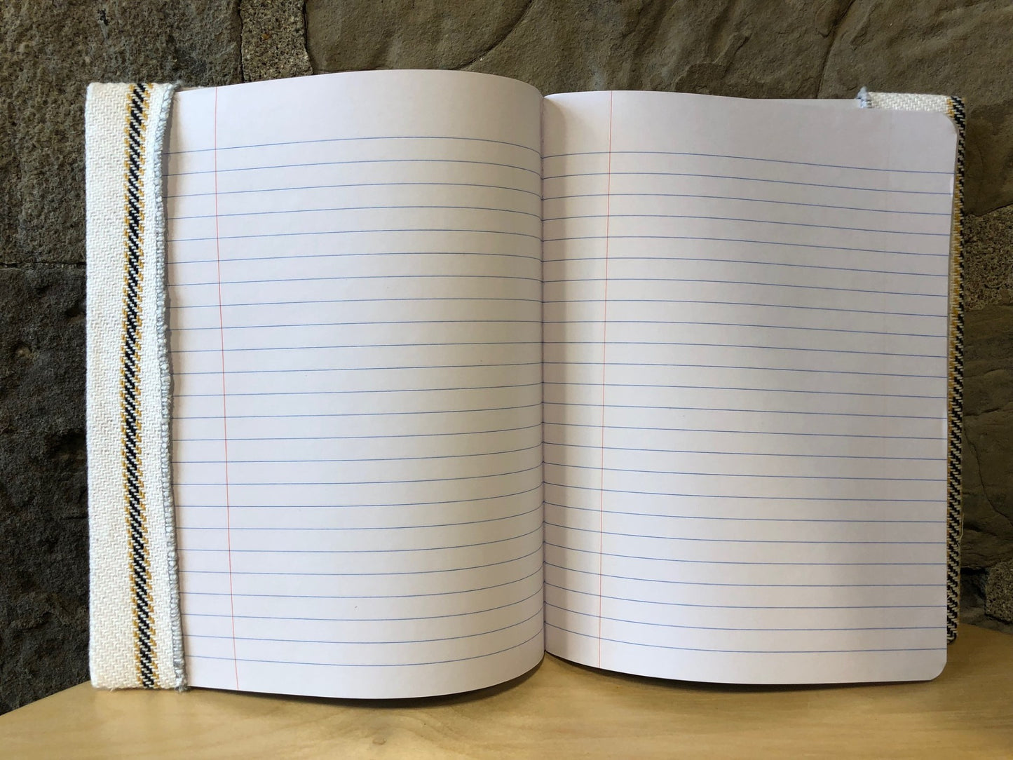 Cahier à Couverture Tissée - Tartan Blanc #30