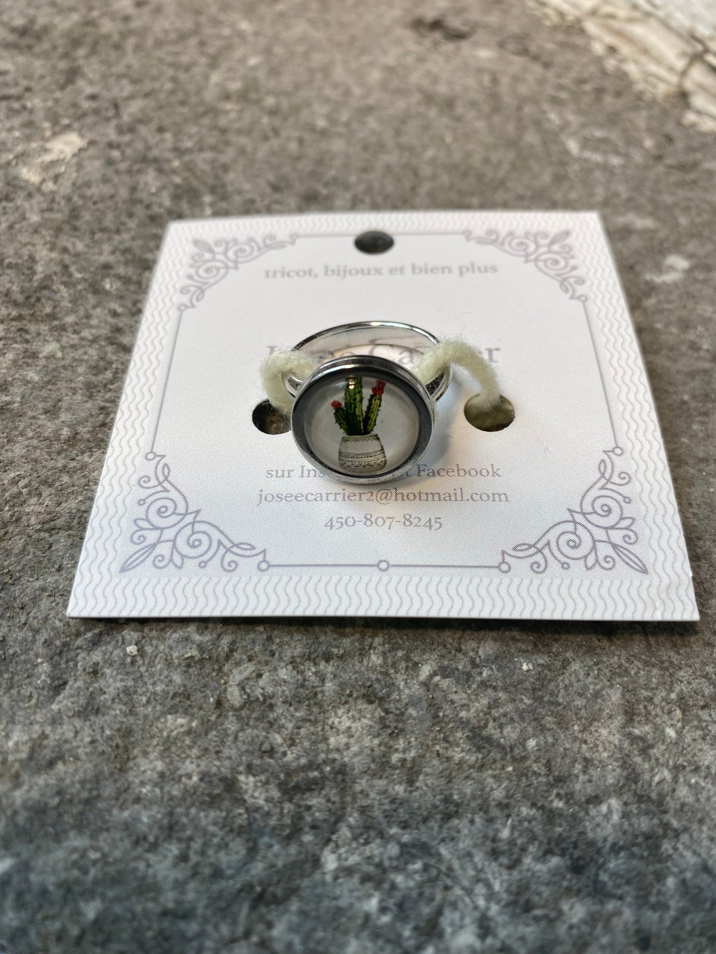Bague JC Argent Cactus #001