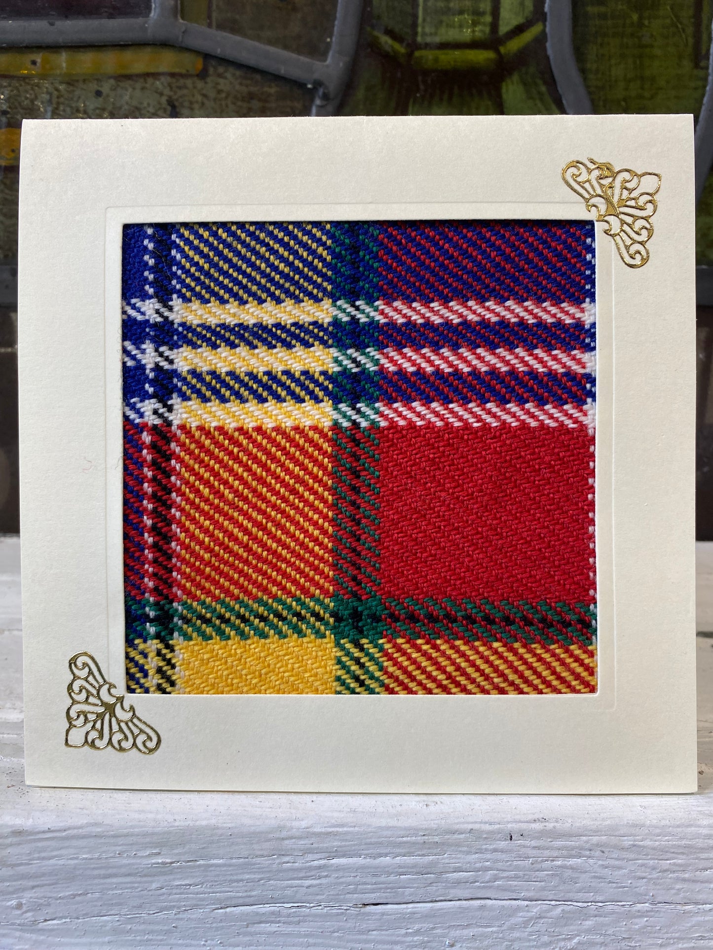 Carte de Souhaits Tissée Tartan #677