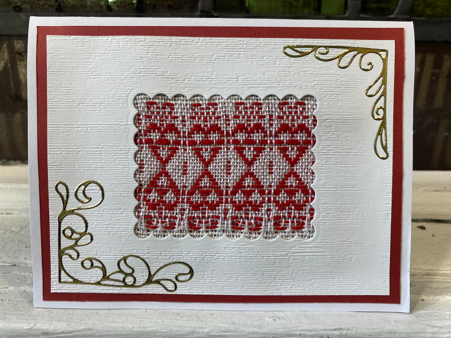 Carte de Souhaits Tissée Coeurs #110