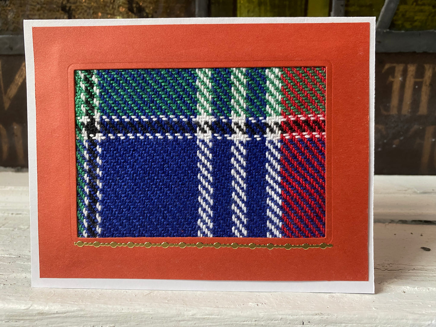 Carte de Souhaits Tissée Tartan #143