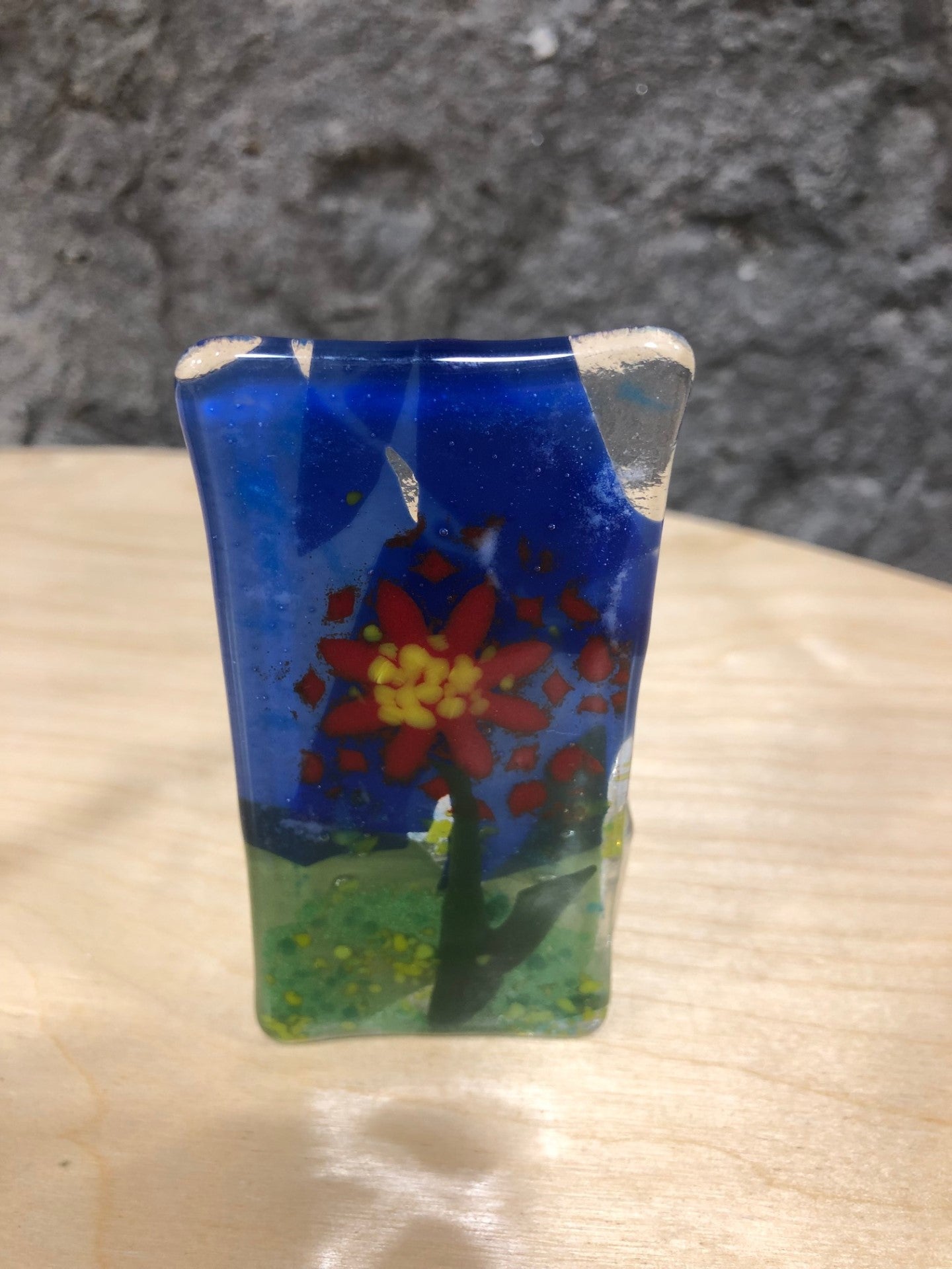 Lampion Verre Fusion Rectangulaire