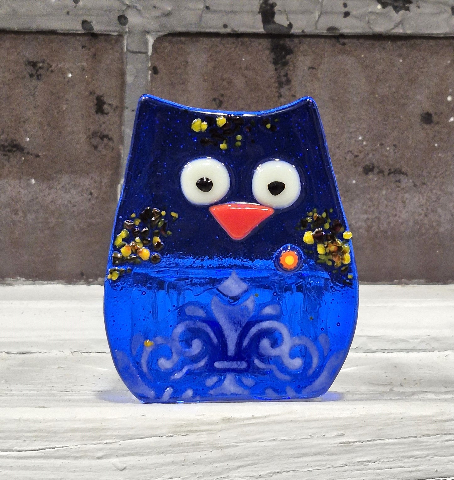 Lampion Verre Fusion Hibou