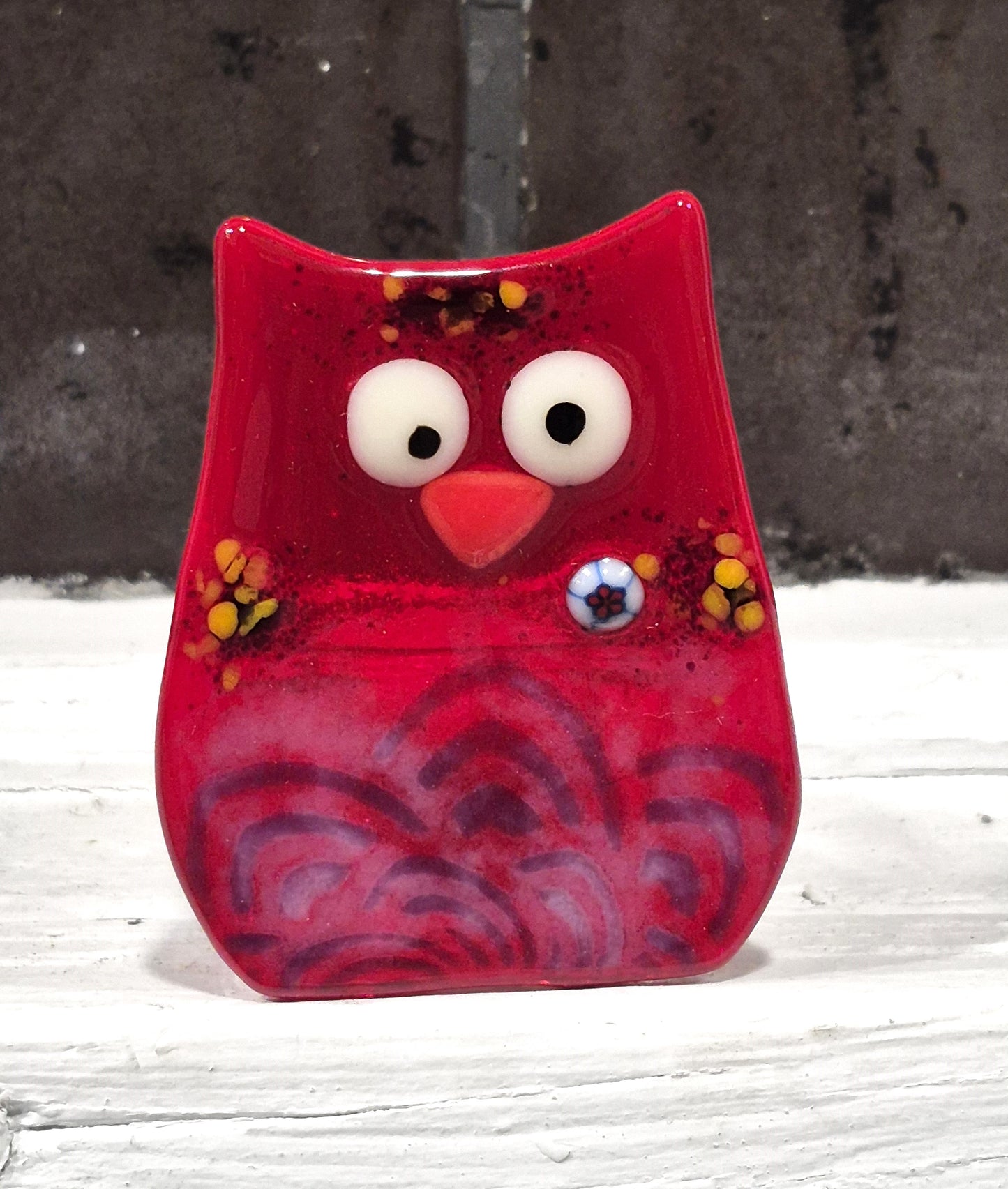 Lampion Verre Fusion Hibou