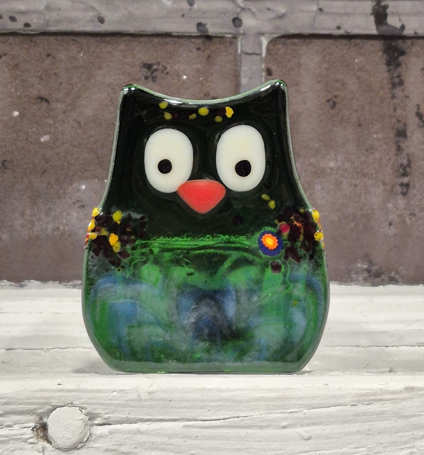 Lampion Verre Fusion Hibou