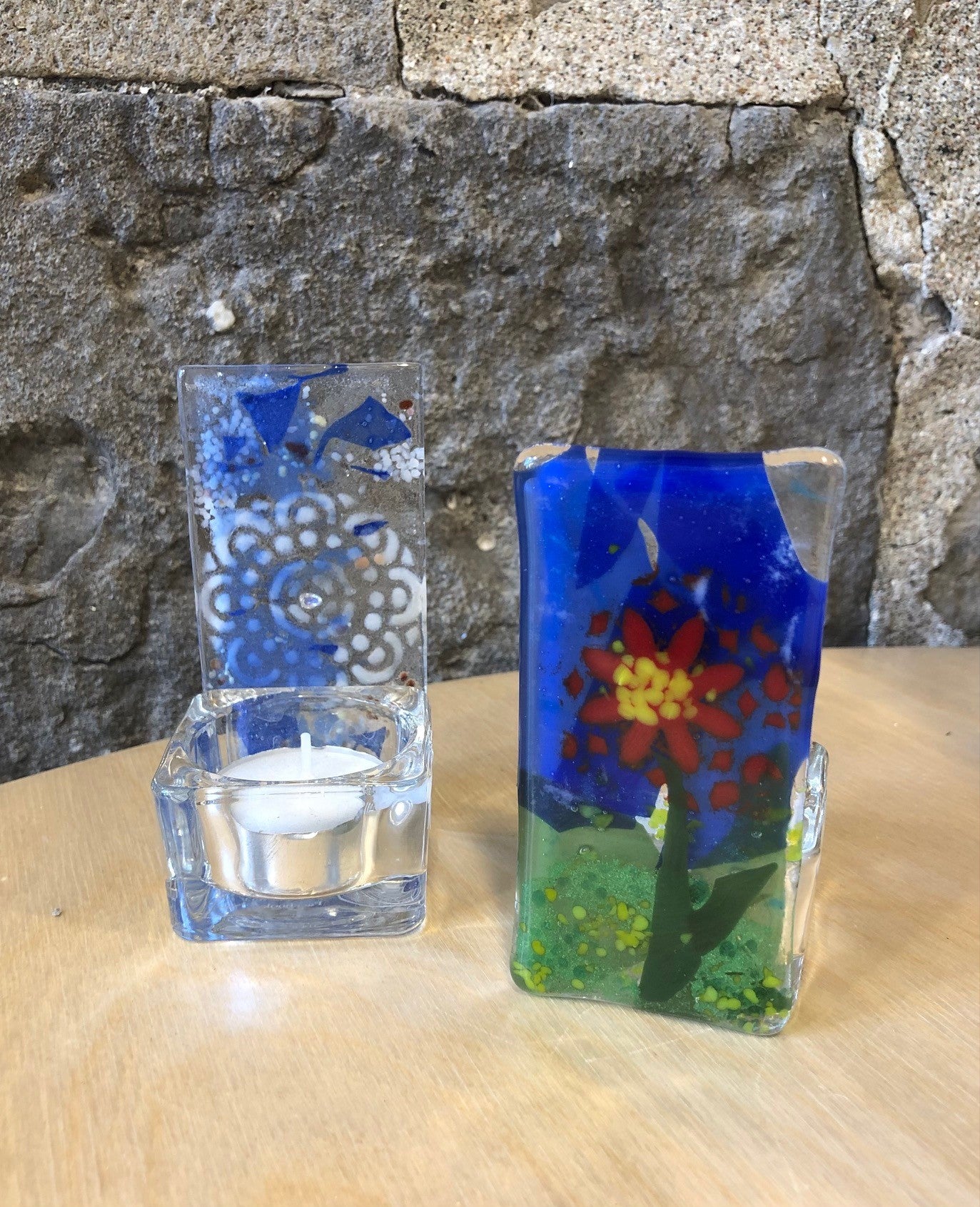 Lampion Verre Fusion Rectangulaire
