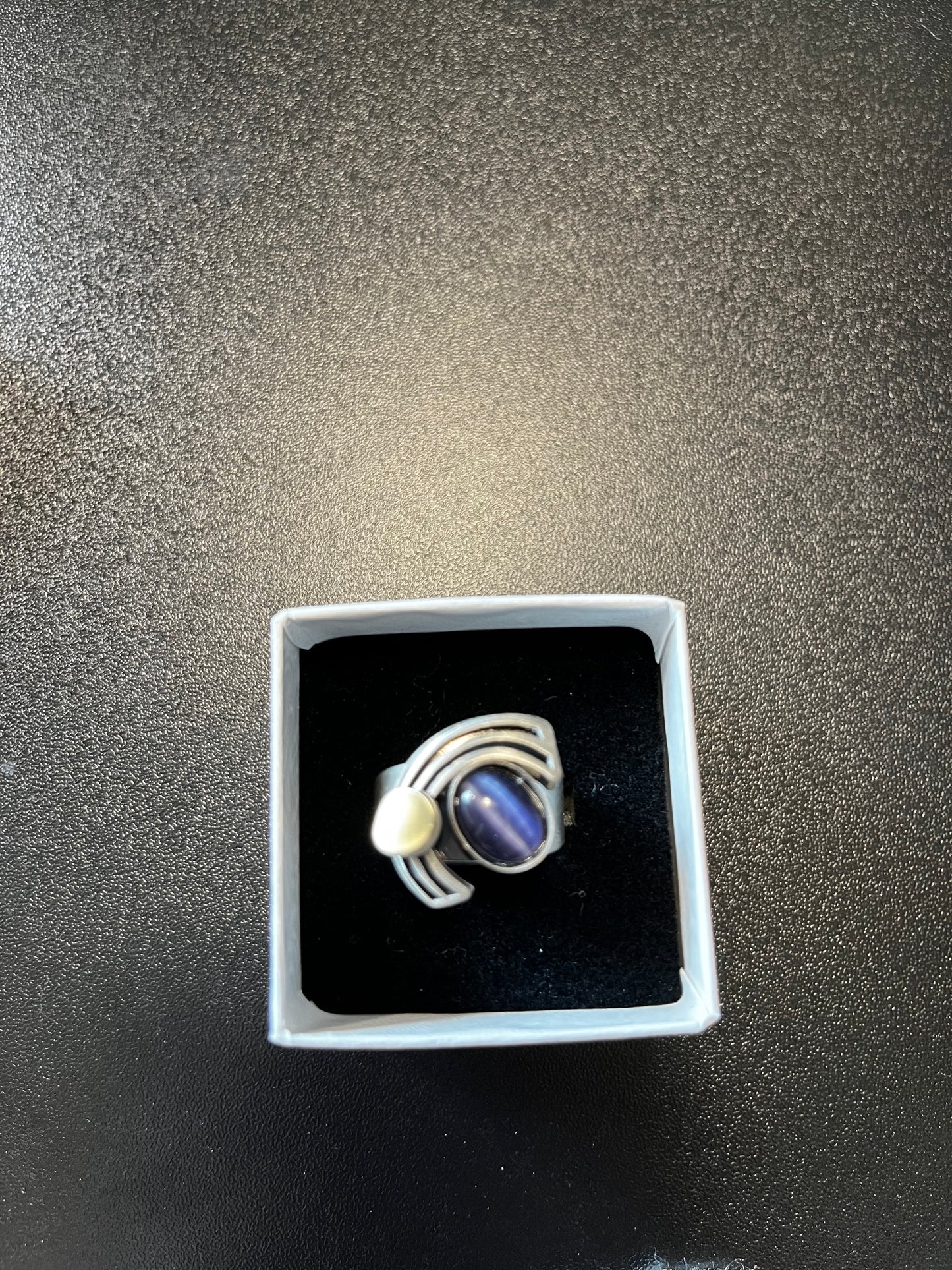 Bague CP Étain Bleue