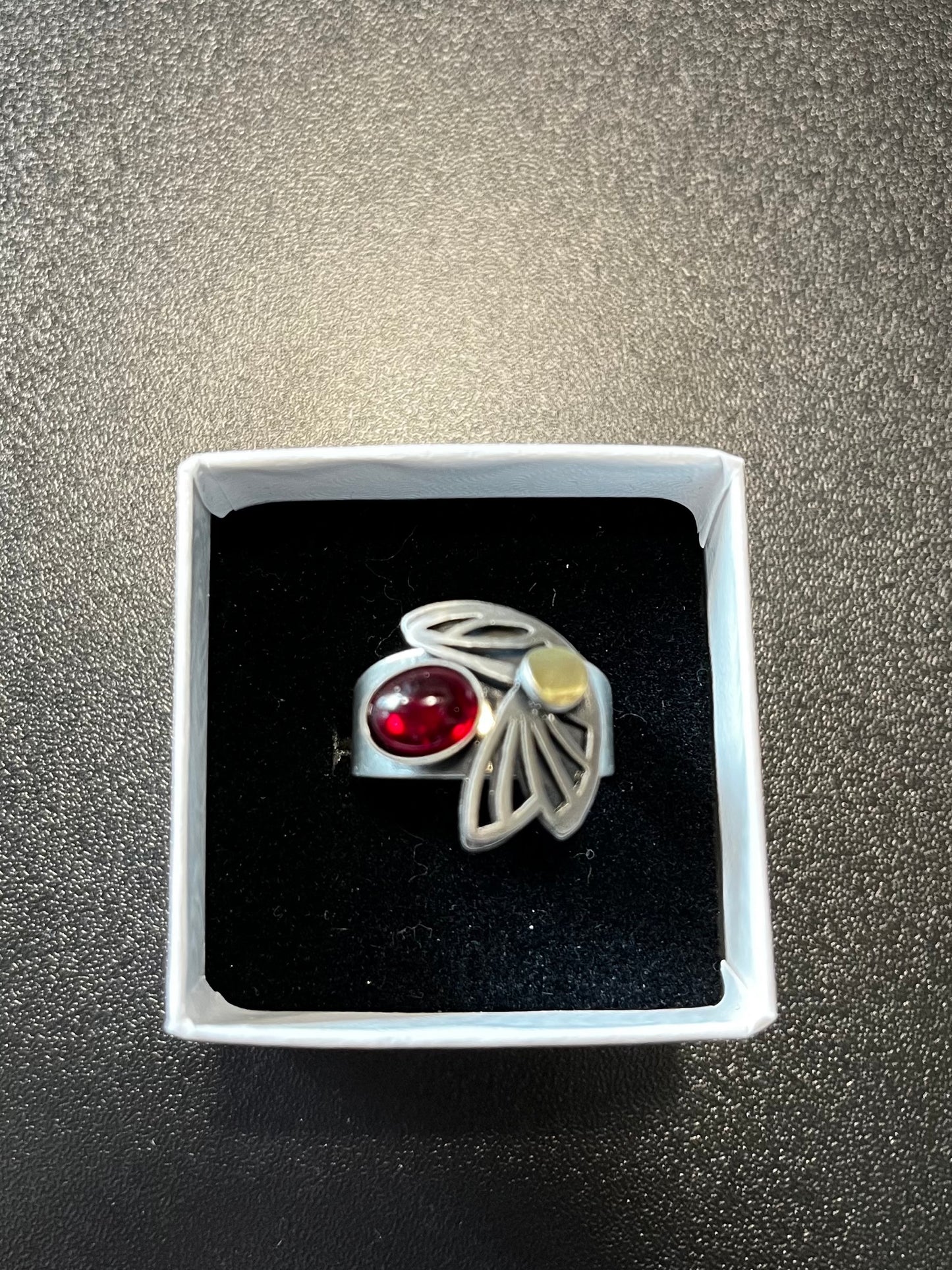 Bague CP Étain Rouge