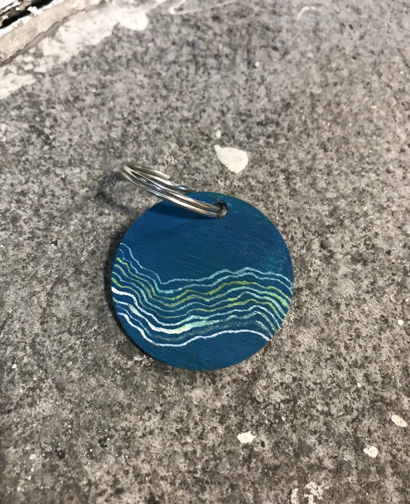 Porte-Clé 005 Vagues Turquoise