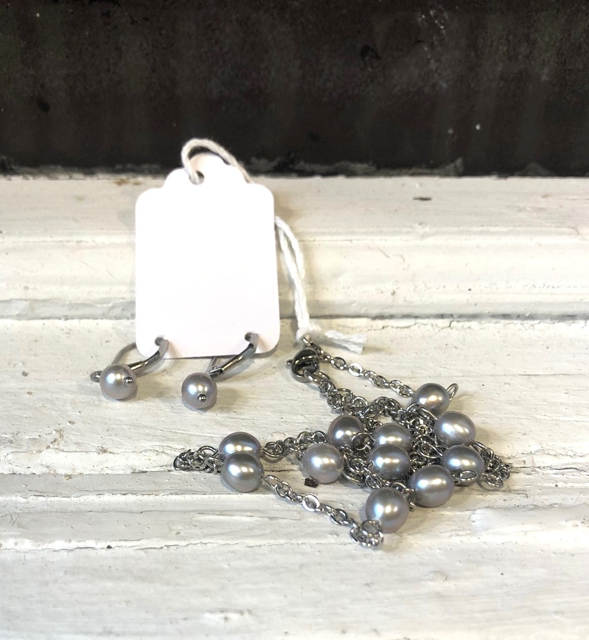Ensemble Collier & Boucles d'Oreilles Perles d'Eau Douce