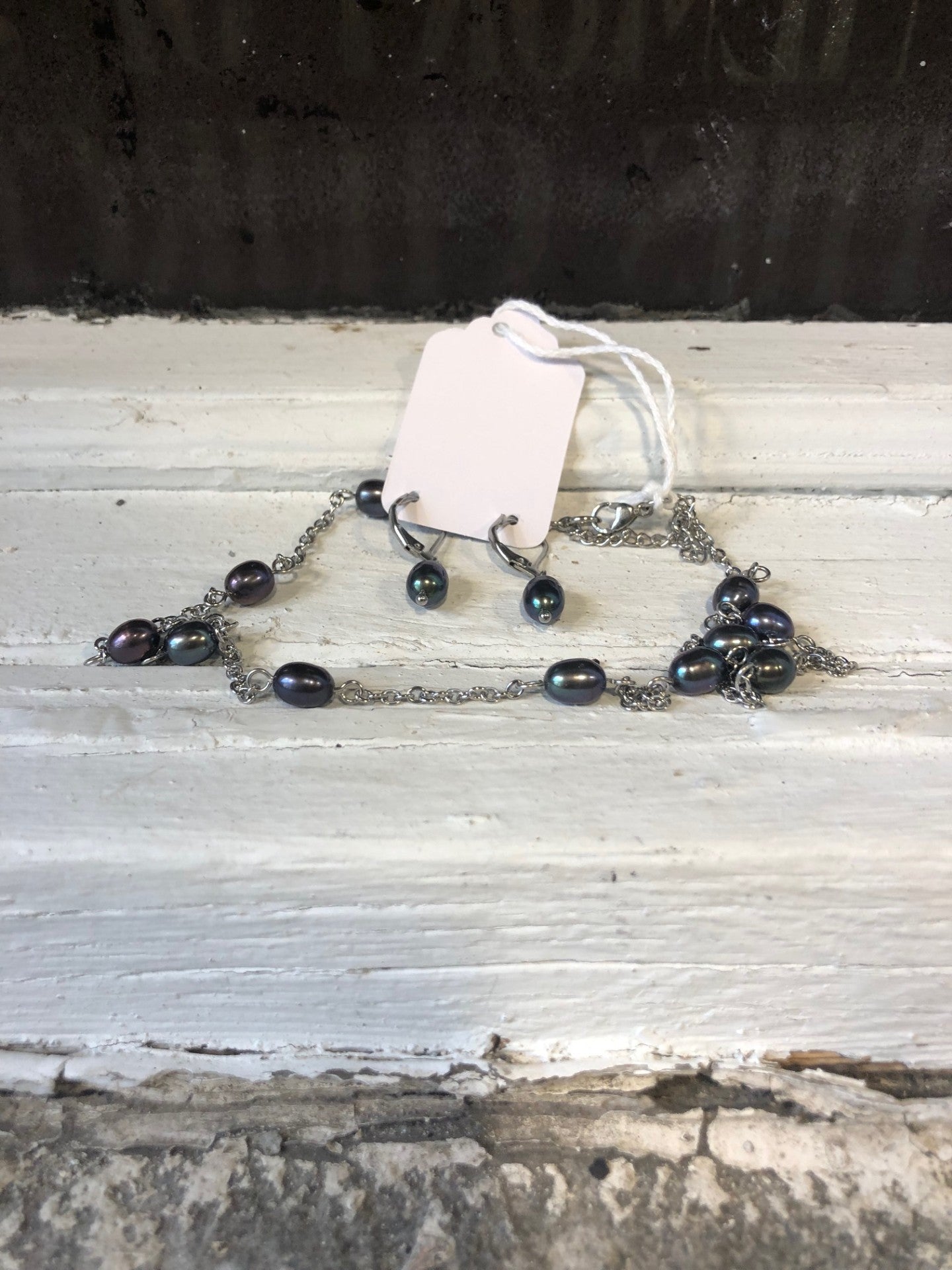Ensemble Collier & Boucles d'Oreilles Perles d'Eau Douce
