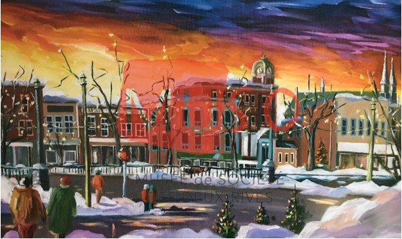 À l'approche du Temps des Fêtes - Reproduction Yves St-Aubin