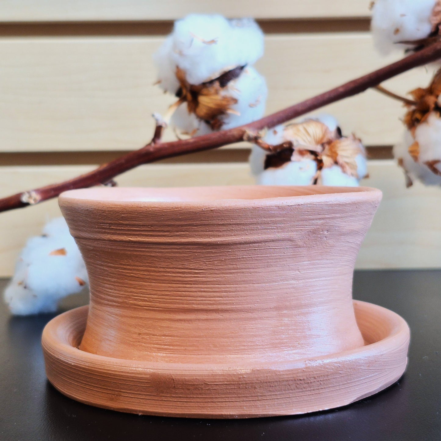 Pot & Soucoupe pour Plante en Argile - Format Moyen