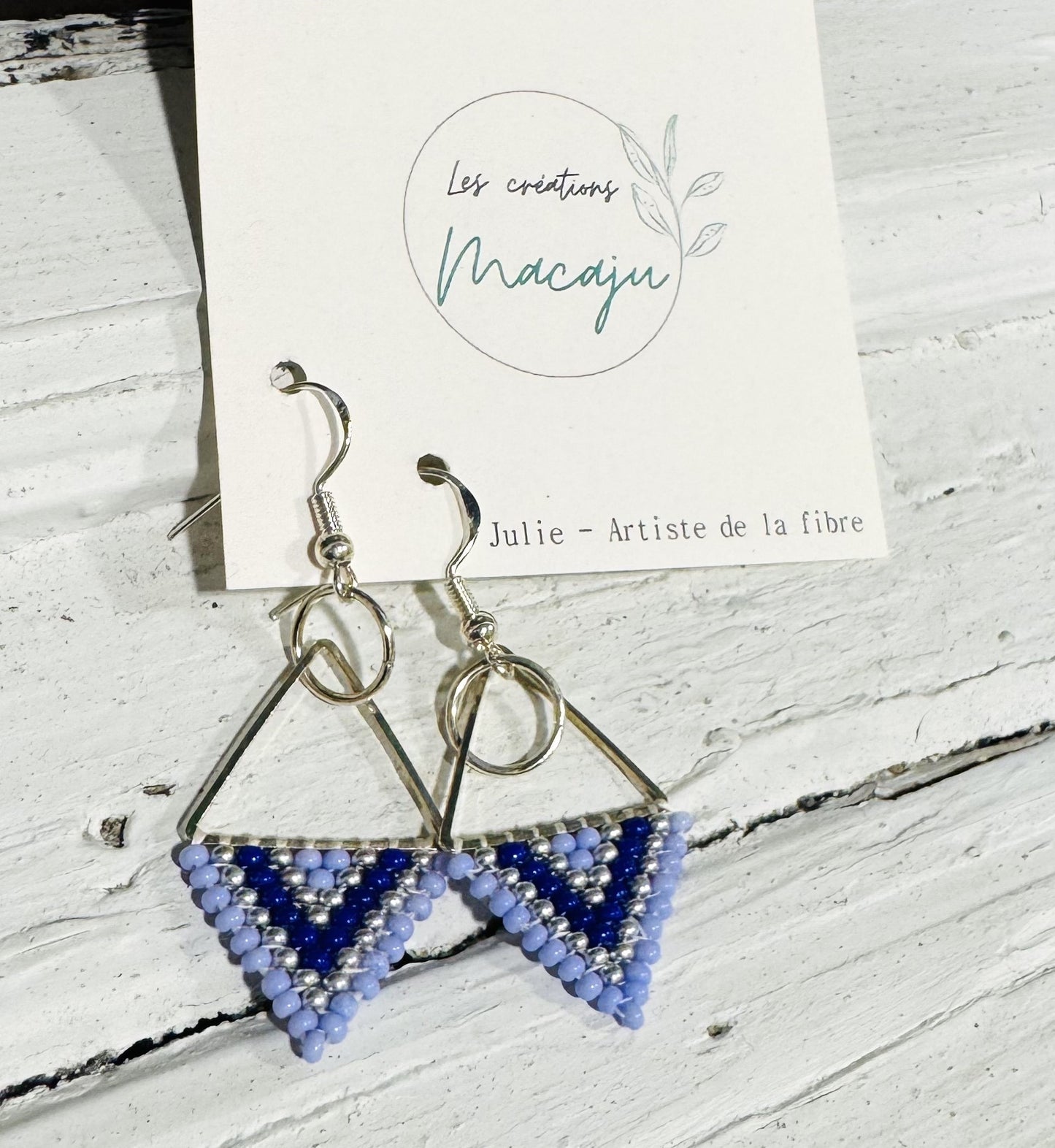 LCM Boucles d'Oreilles Petites Tissage & Billes