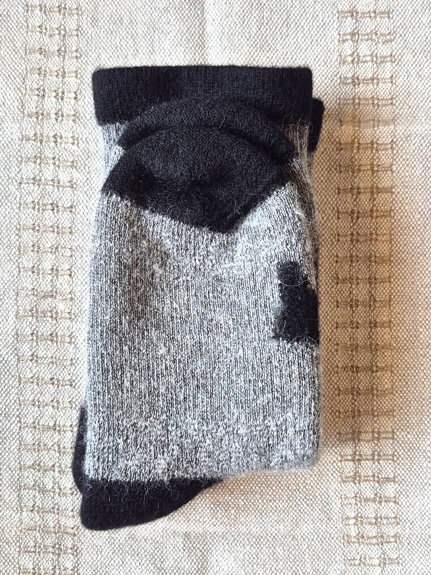 Bas Thermiques Gris & Noir en Alpaga