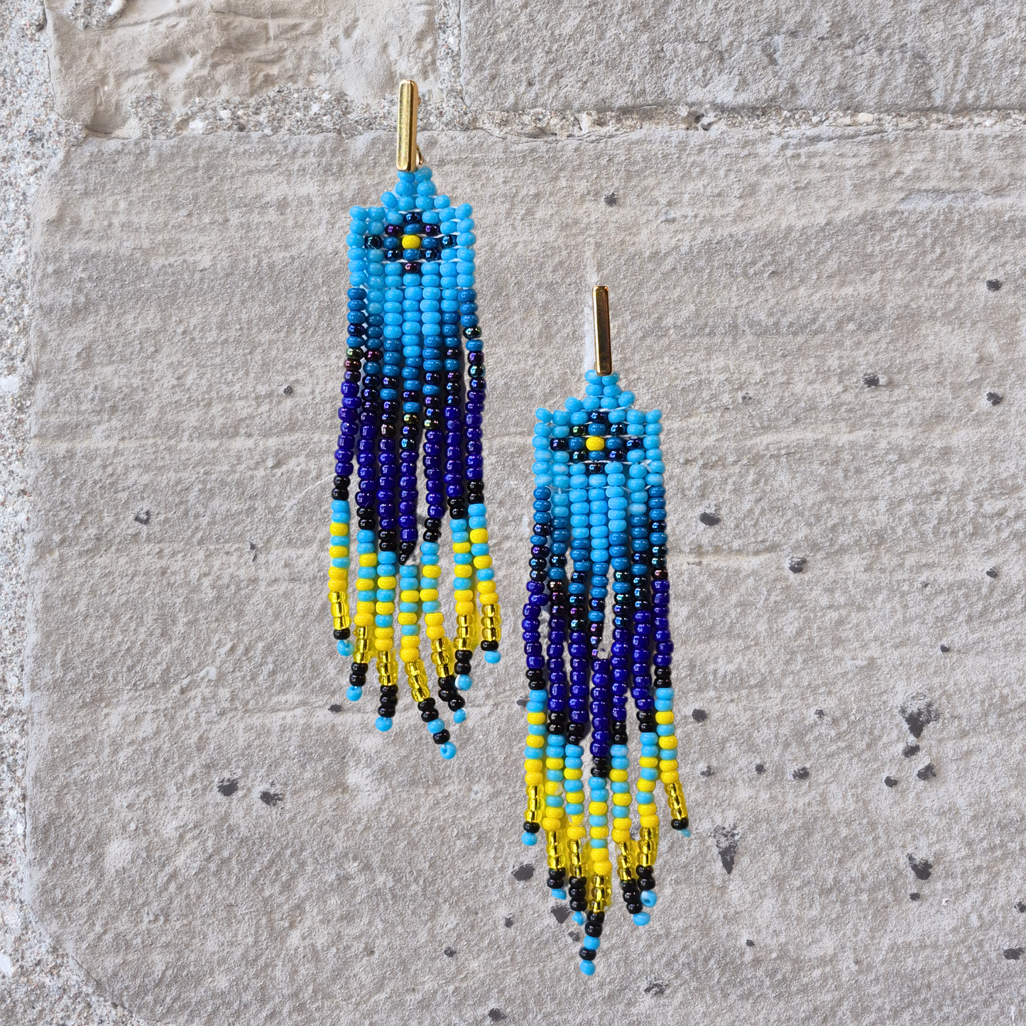 LCM Boucles d'Oreilles Petites Tissage & Billes