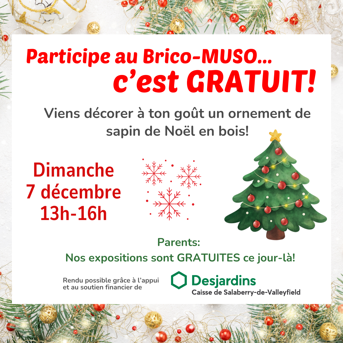 Brico-MUSO - 7 décembre 2025