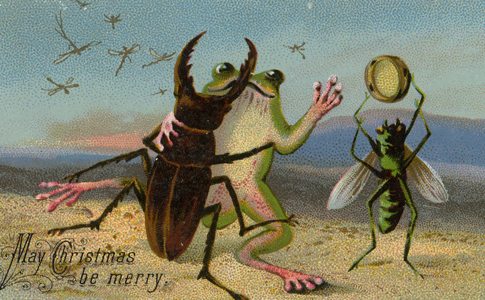 Carte Noël Victorien