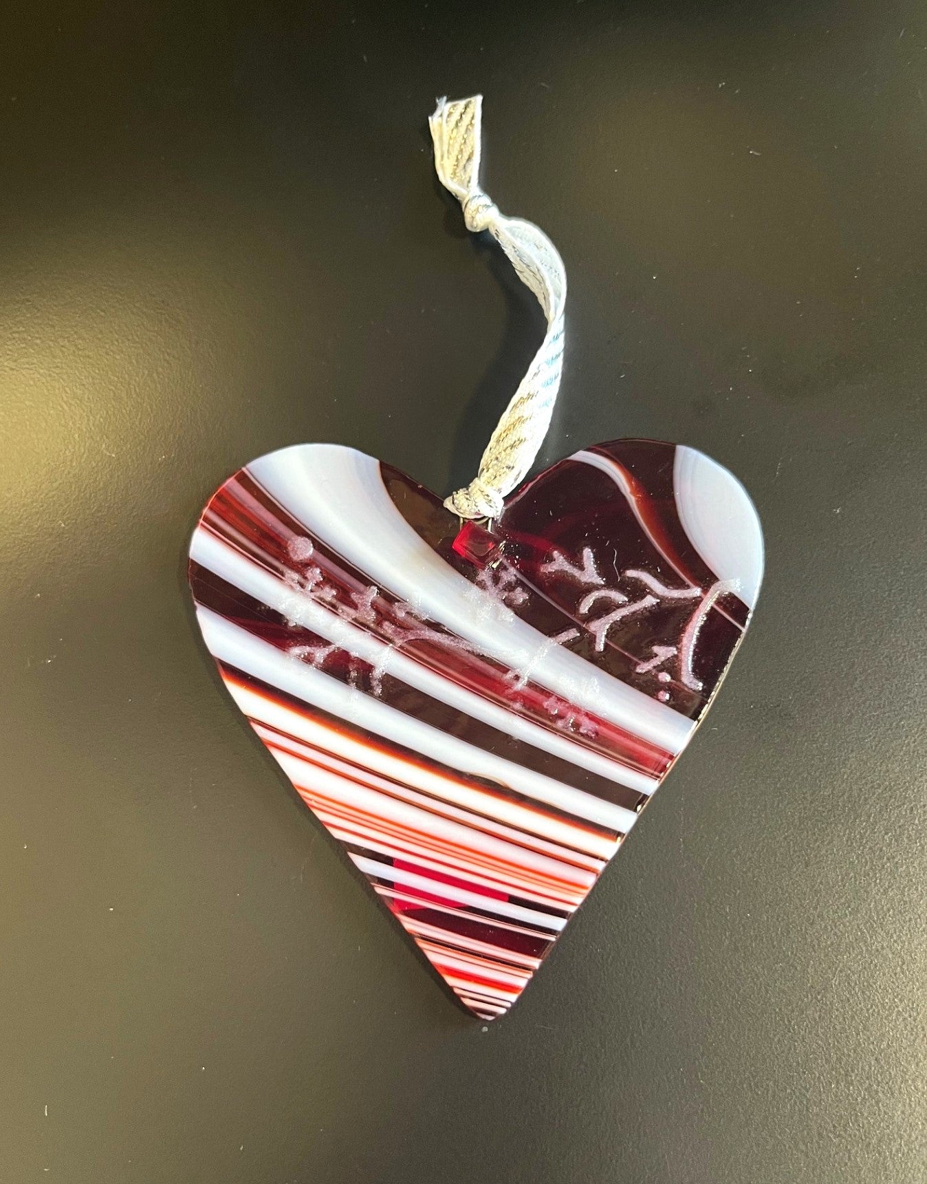 Décoration d'Hiver à Suspendre en Verre Fusion