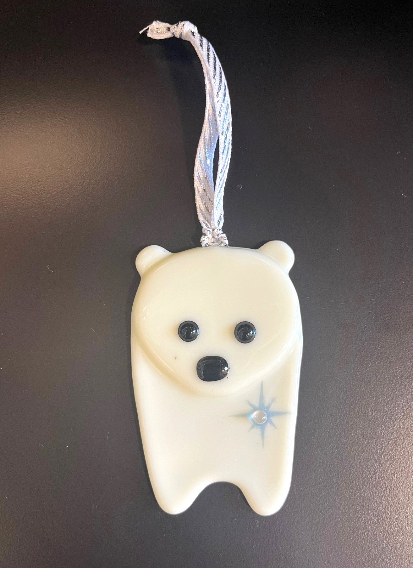 Décoration d'Hiver à Suspendre en Verre Fusion