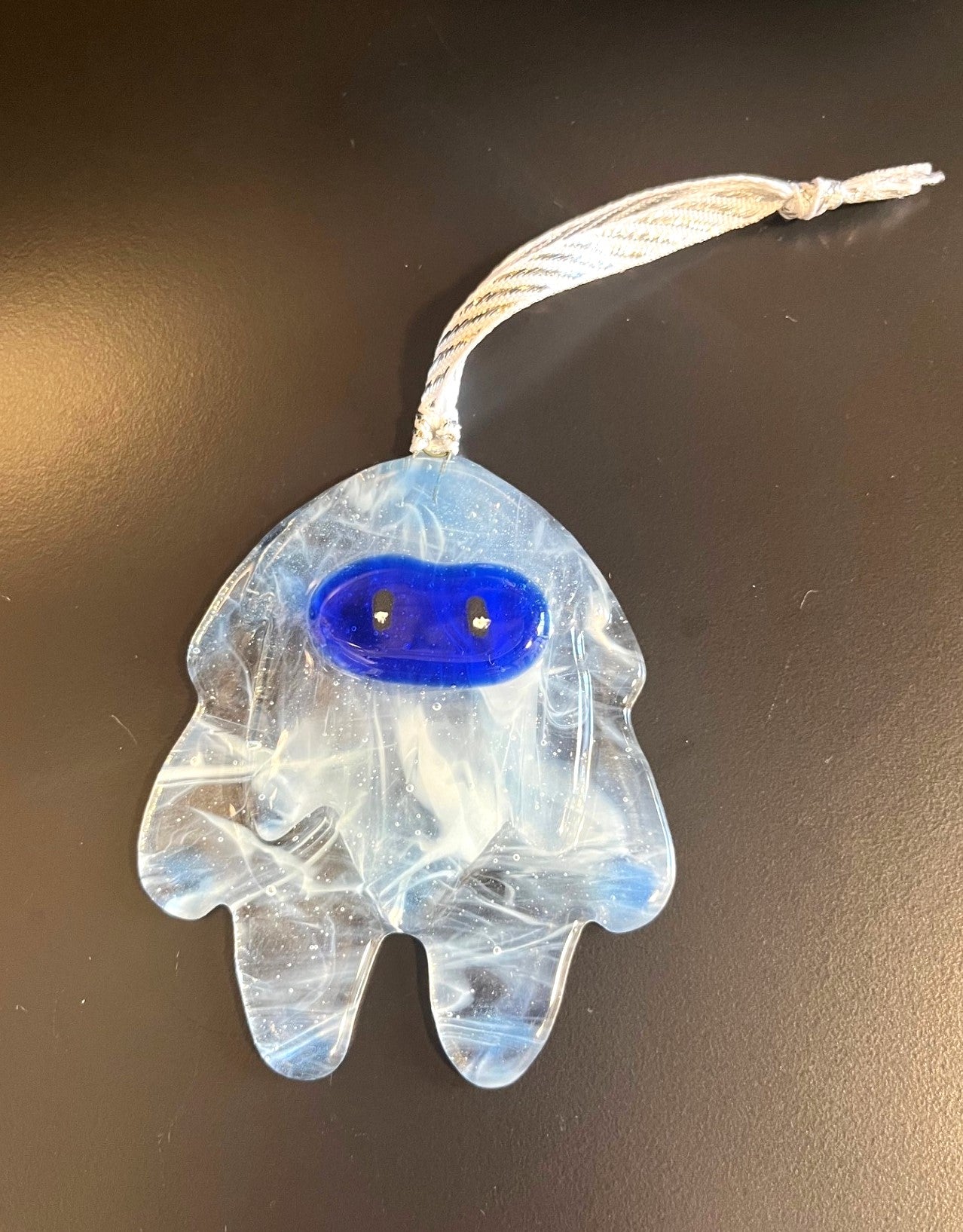 Décoration d'Hiver à Suspendre en Verre Fusion