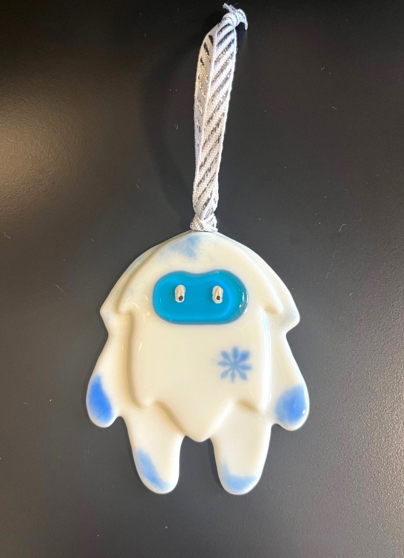 Décoration d'Hiver à Suspendre en Verre Fusion