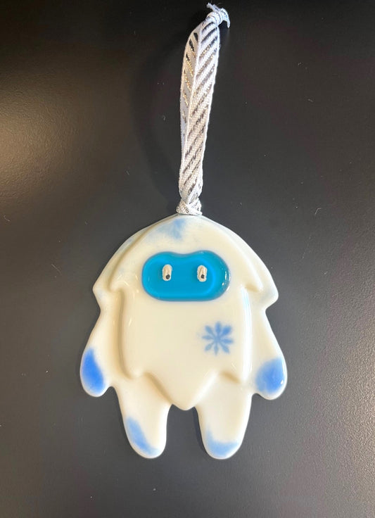 Décoration d'Hiver à Suspendre en Verre Fusion