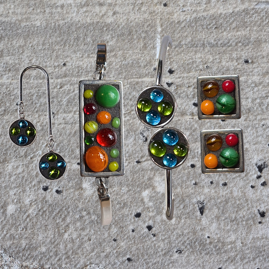 CB Ensemble Bracelet et Boucles Mosaïque
