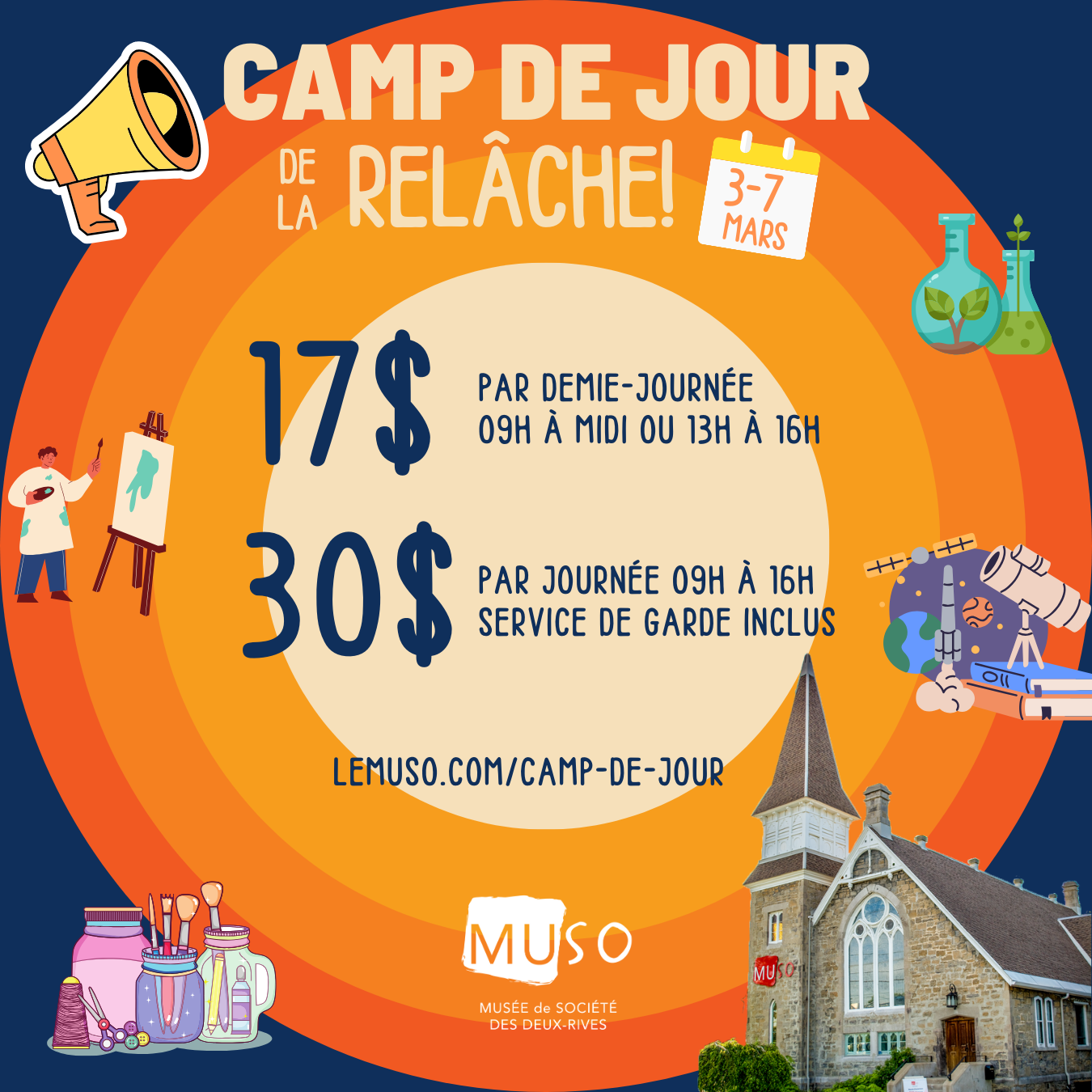 Camps de Jour de la Semaine de Relâche - Mercredi 5 mars 2025