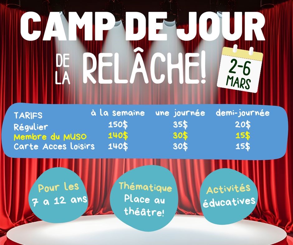 Camps de Jour de la Semaine de Relâche - Jeudi 5 mars 2026